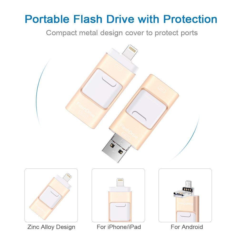 Ổ Cứng Di Động Flash Drive 128GB Dành Cho Iphone, IPad, IPod, Android Và PC