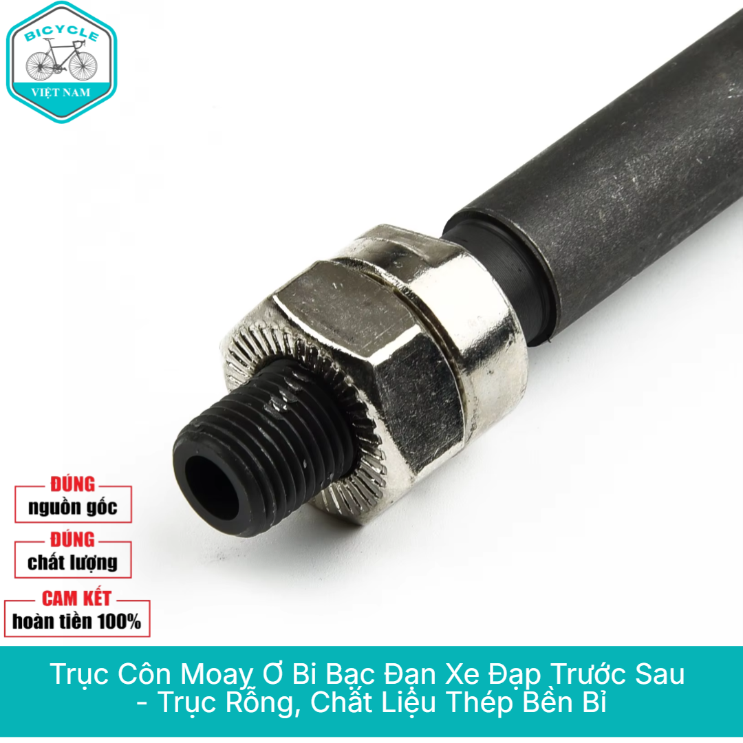 Bicycle Front and Rear Ball Bearing Tapered Shaft – Hollow Shaft, Durable Steel, Smooth Rotation