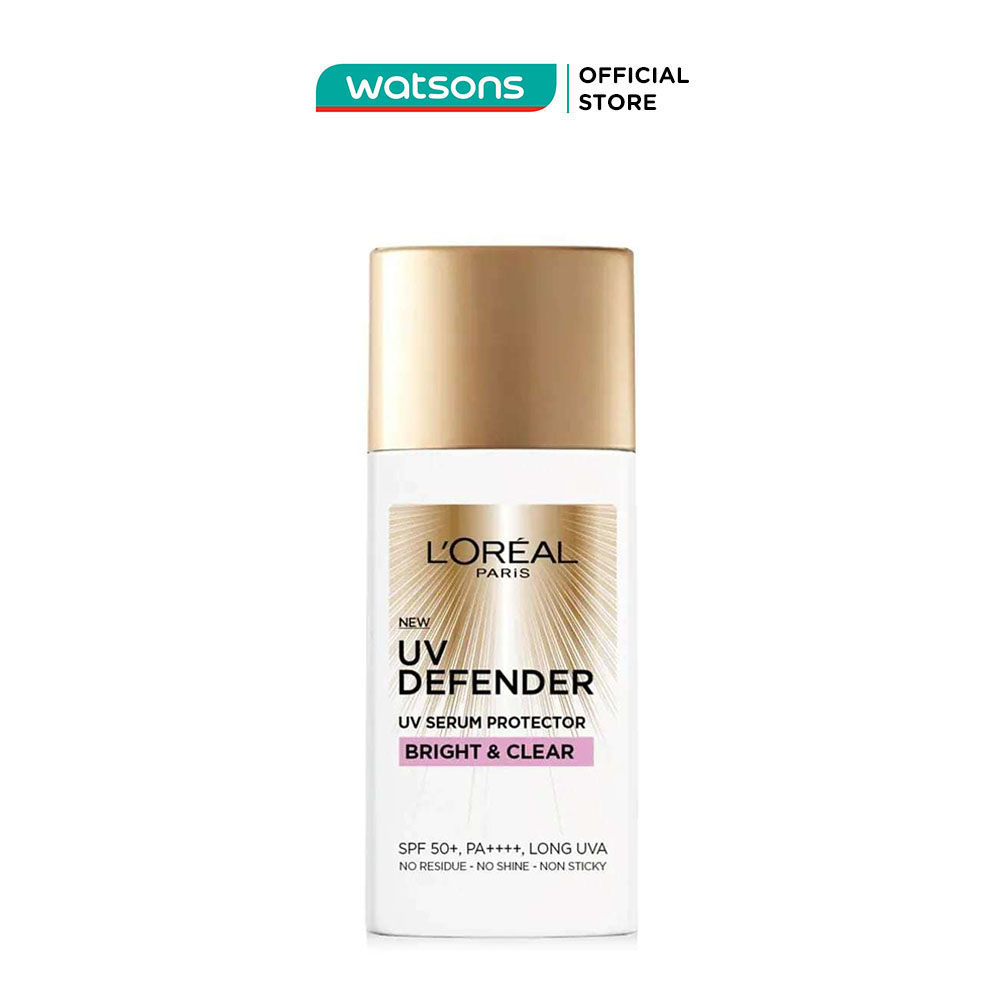 Kem chống nắng l’oréal paris uv defender spf50+ pa++++ bright & clear nâng tông giảm thâm 50ml