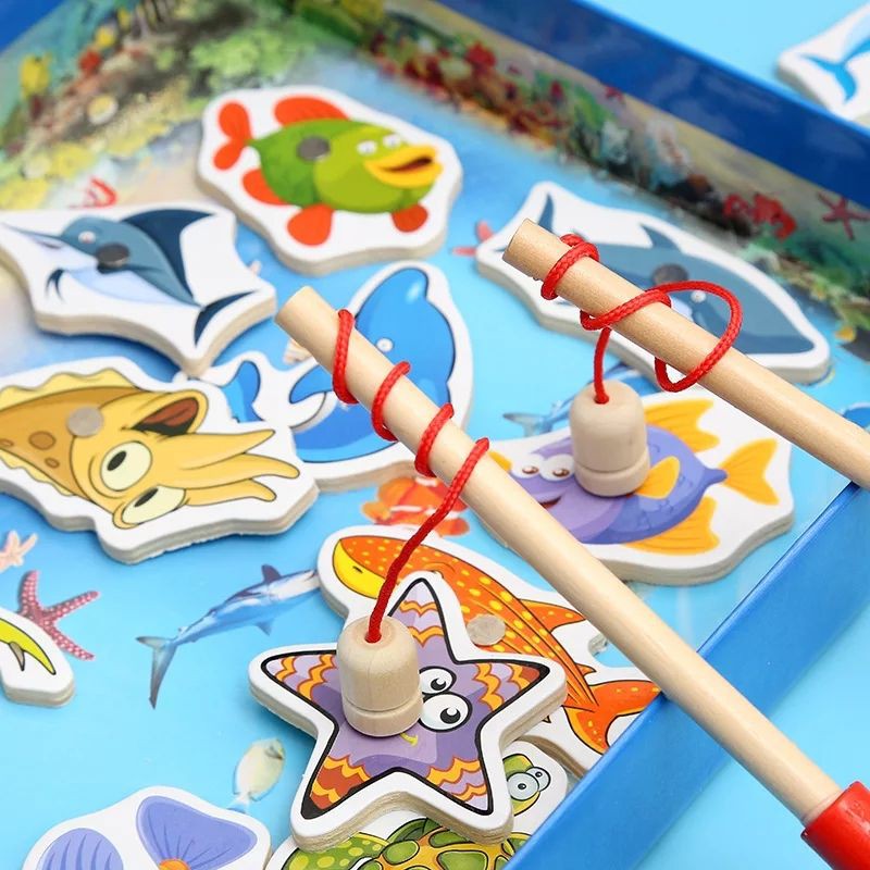 Bộ Đồ Chơi Câu Cá Nam Châm Gỗ Cho Bé
