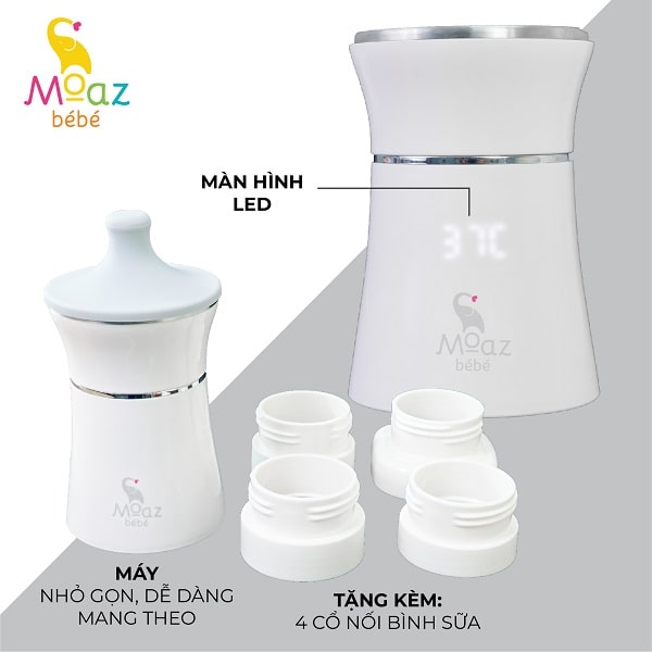 [CHÍNH HÃNG] Máy hâm sữa di động không dây Moaz Bebe MB-041