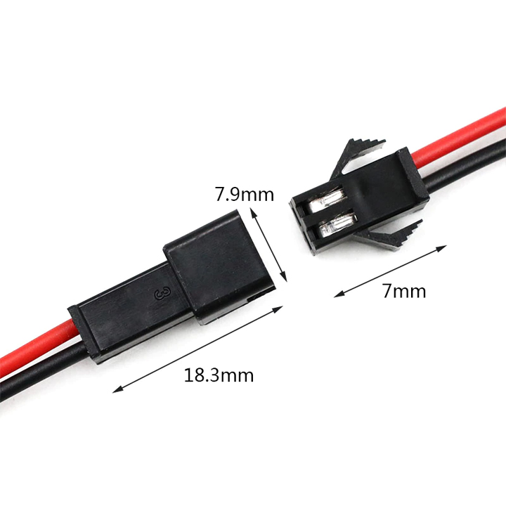 Cặp Jack Kết Nối Đực Cái SM - 2P 2.54mm
