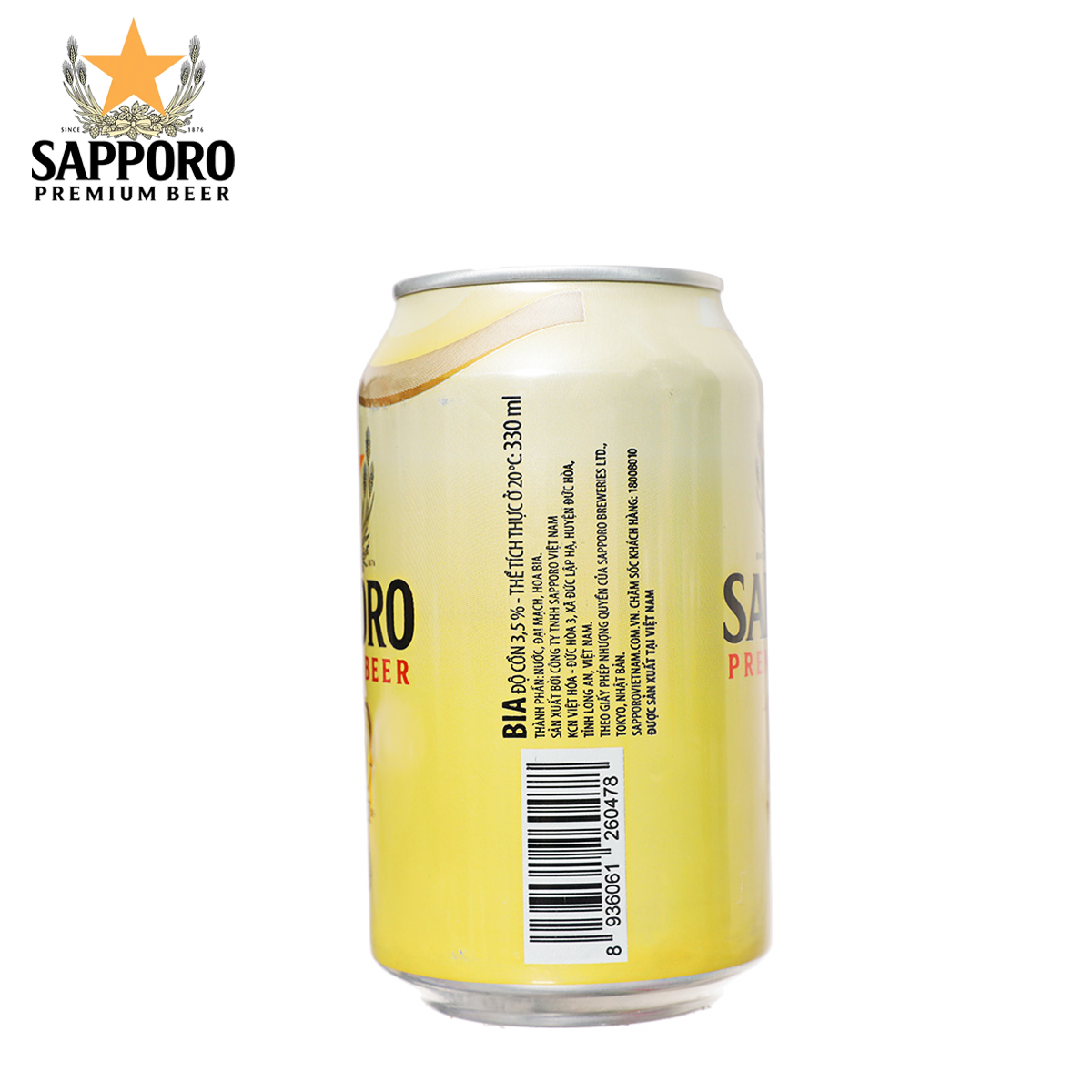 Combo 6 lon bia Sapporo Premium Beer 100 [330ml]
