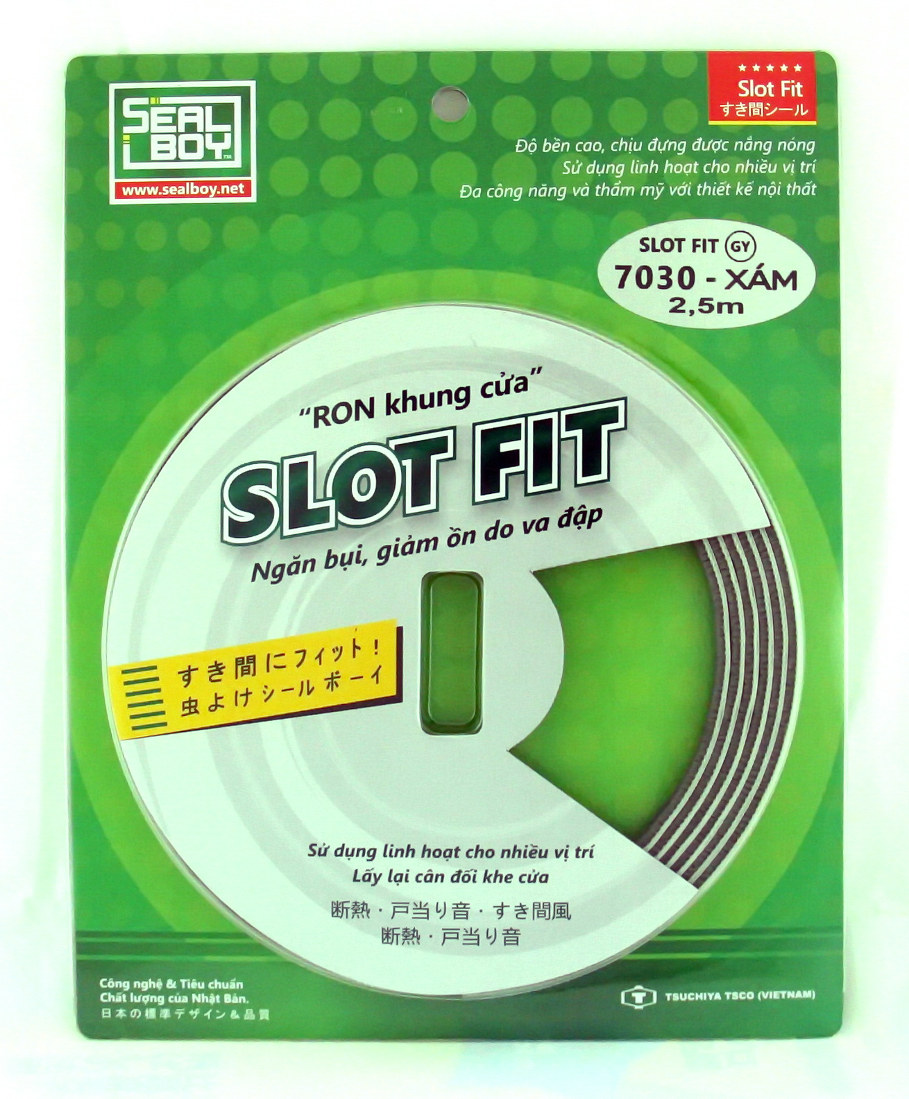 Dán khung cửa- ron cửa sealboy - slot-fit 7030 go/gy nâu/xám