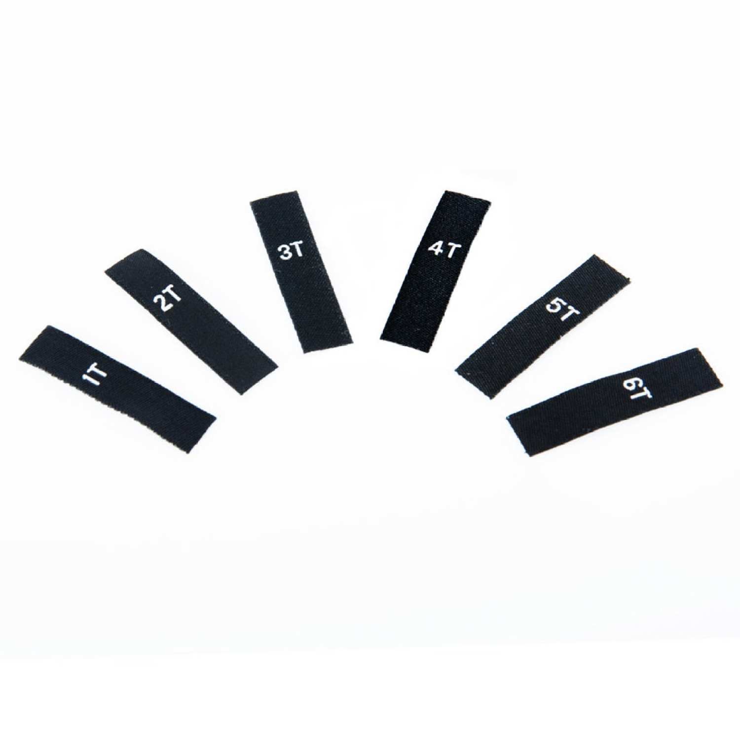 Size label_nhãn dệt,nhãn mác quần áo (1T, 2T, 3T, 4T, 5T, 6T)