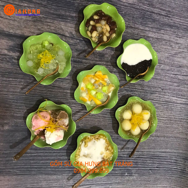 Bộ 6 bát sen phi 16 gốm sứ Bát Tràng