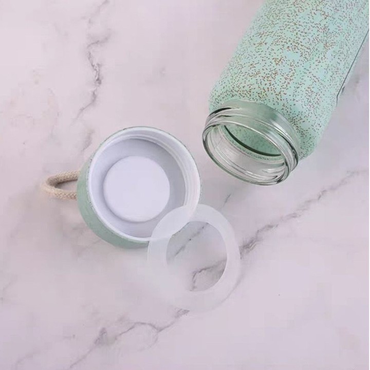 Bình giữ nhiệt lõi thủy tinh nhựa lúa mạch 350ml