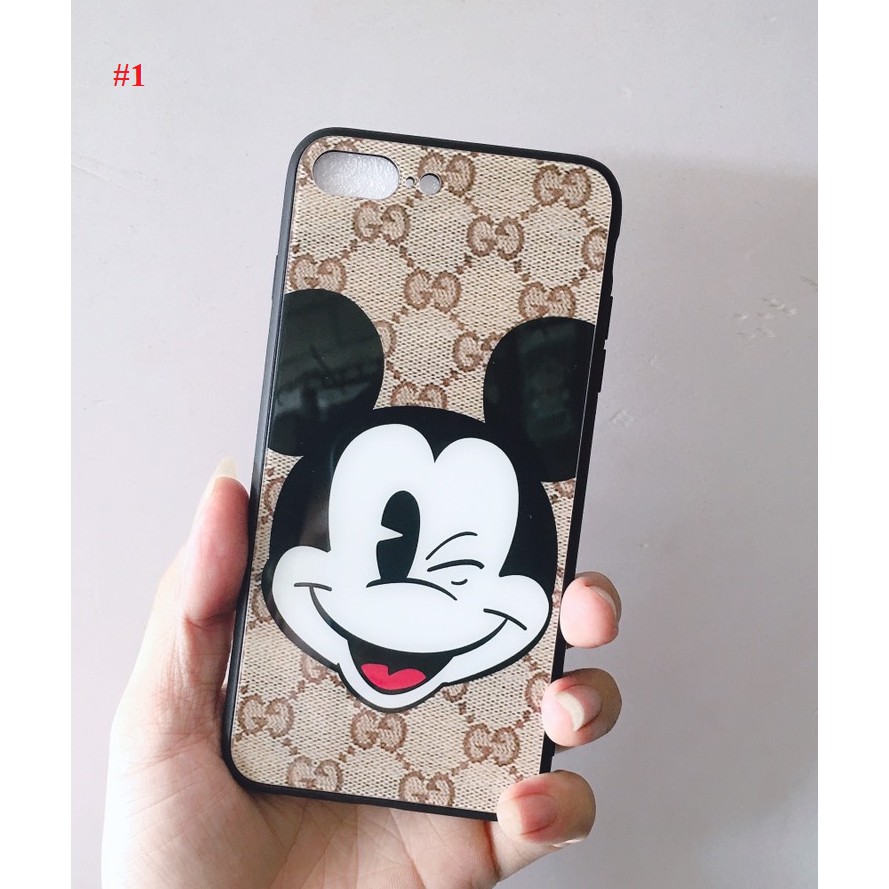 IPHONE 7PLUS/8PLUS ỐP LƯNG MẶT KÍNH HÌNH MICKEY ĐÁNG YÊU