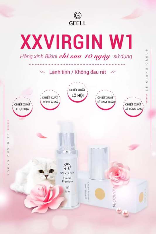 Xxvirgin 💝FREESHIP💝Kem Làm hồng Nhũ Hoa & bikini loại W 5ml (Tặng quần ren XK)