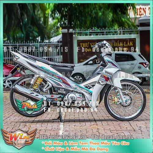 Tem rời Sirius 7 màu xe trắng 2