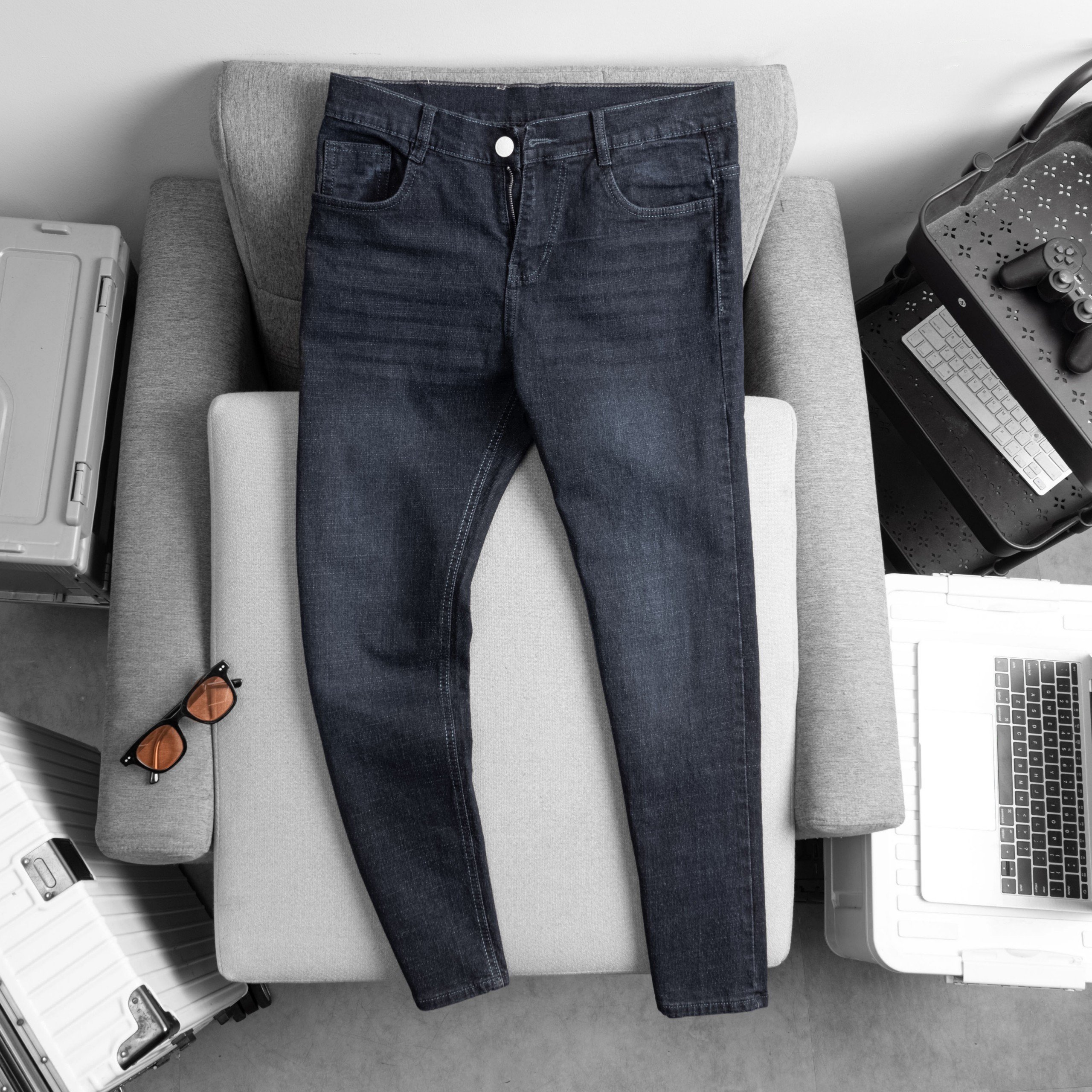 QUẦN JEAN NAM QUẦN BÒ NAM CO HXNK01 GIÃN TỐT KHOÁ KÉO NÚT GÀI CHẤT HÌNH THẬT HÀNG MỚI