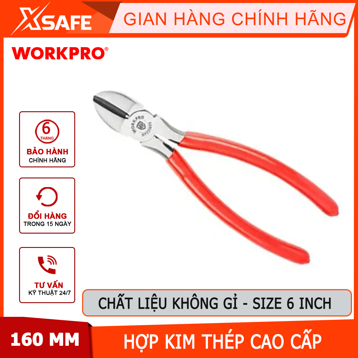 Workpro 6 inch 160mm extension cord cutter-wp231006