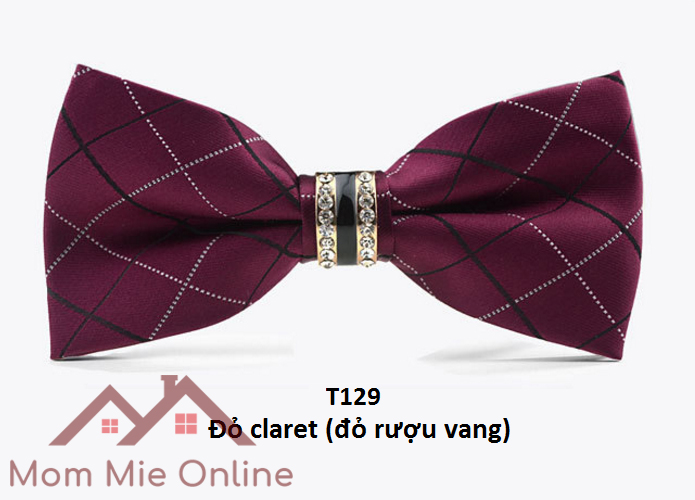 [HCM]Nơ cài áo nam dự tiệc - Nơ chú rể đính đá dạng cài, dễ dàng điều chỉnh