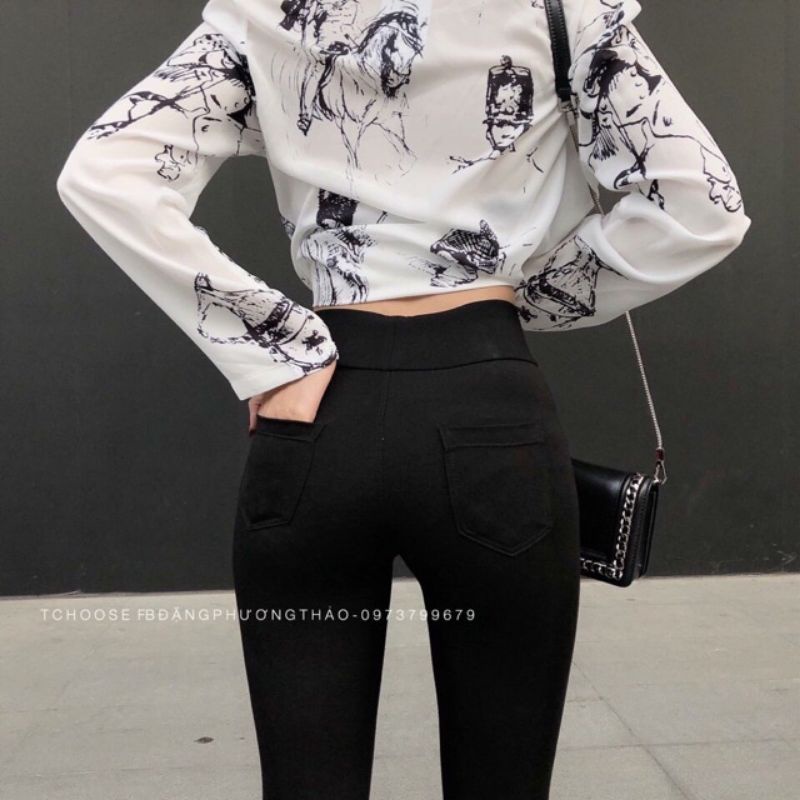 Quần legging GC,quần legging nữ chất cotton co giãn 4 chiều [NEW FASHION SHOP]
