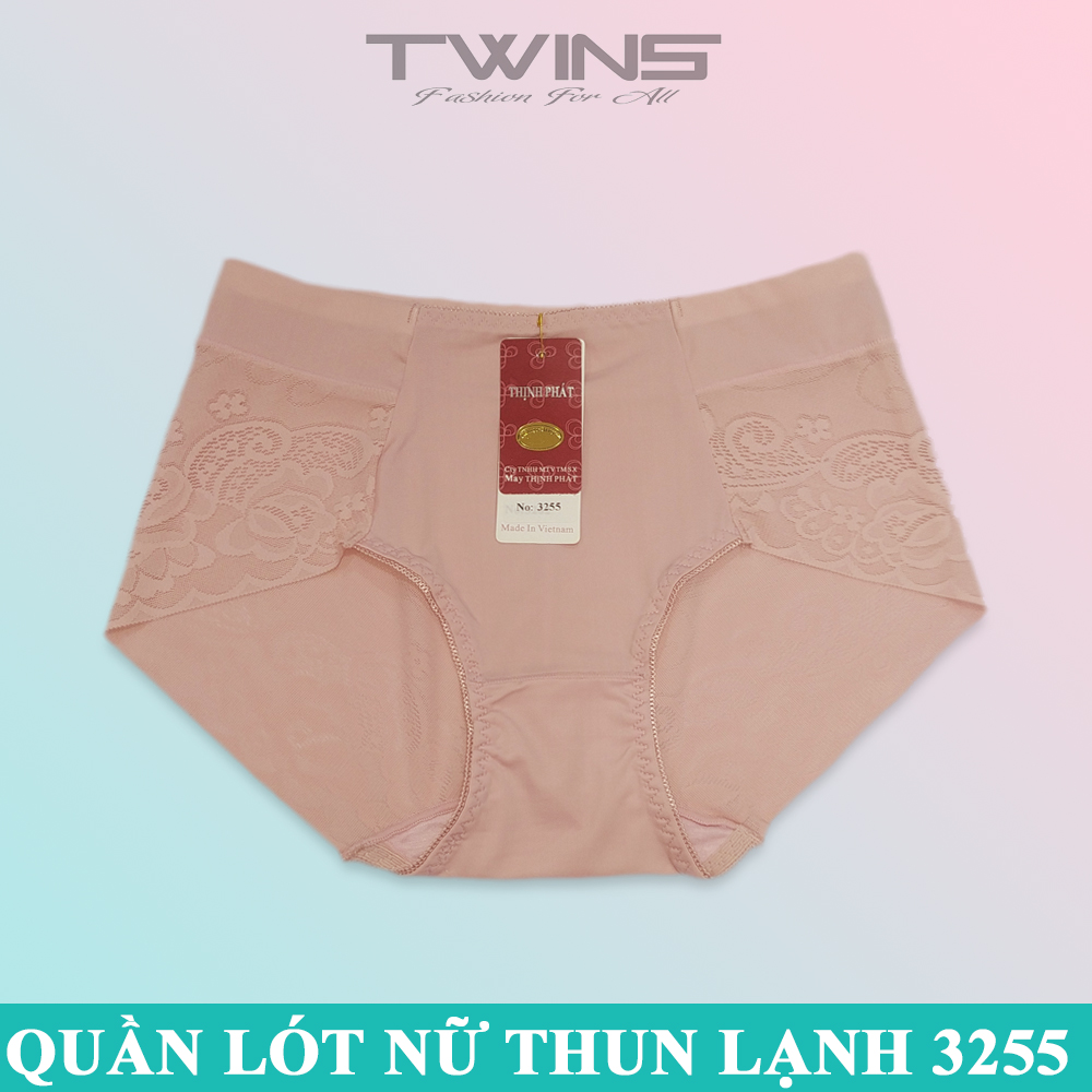 Quần lót nữ thun lạnh trơn cao cấp Thịnh Phát 3255 cạp cao chất mềm mịn thoáng mát không lộ đường may size từ 55kg-65kg