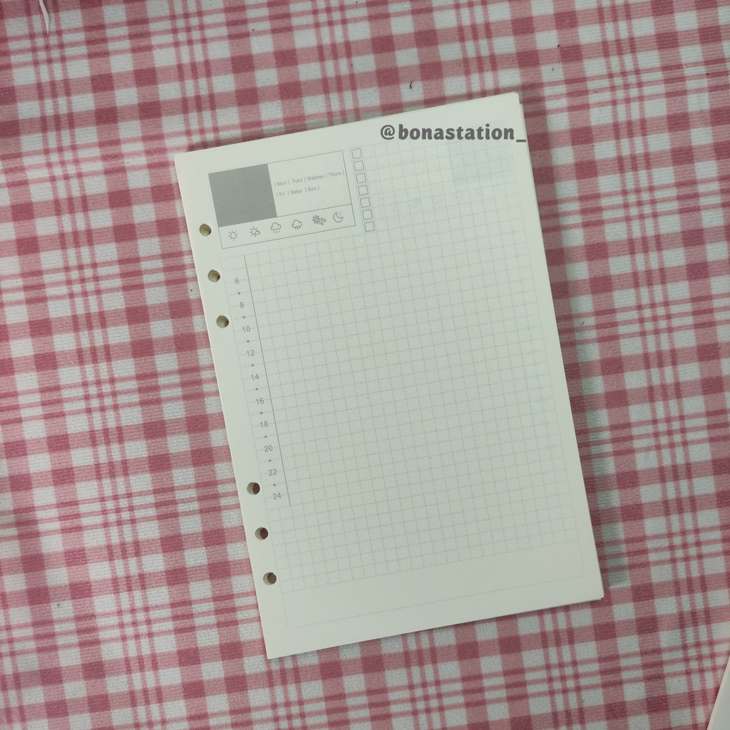 Ruột giấy refill ruột sổ còng bullet journal 6 lỗ kích thước a4 - b5- a5 - a6 | bnr002