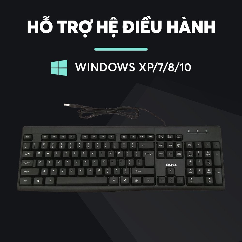 Bàn phím cơ Dell KB 218  bàn phím gaming phím nhẹ gõ không đau tay, hãng phân phối chính thức