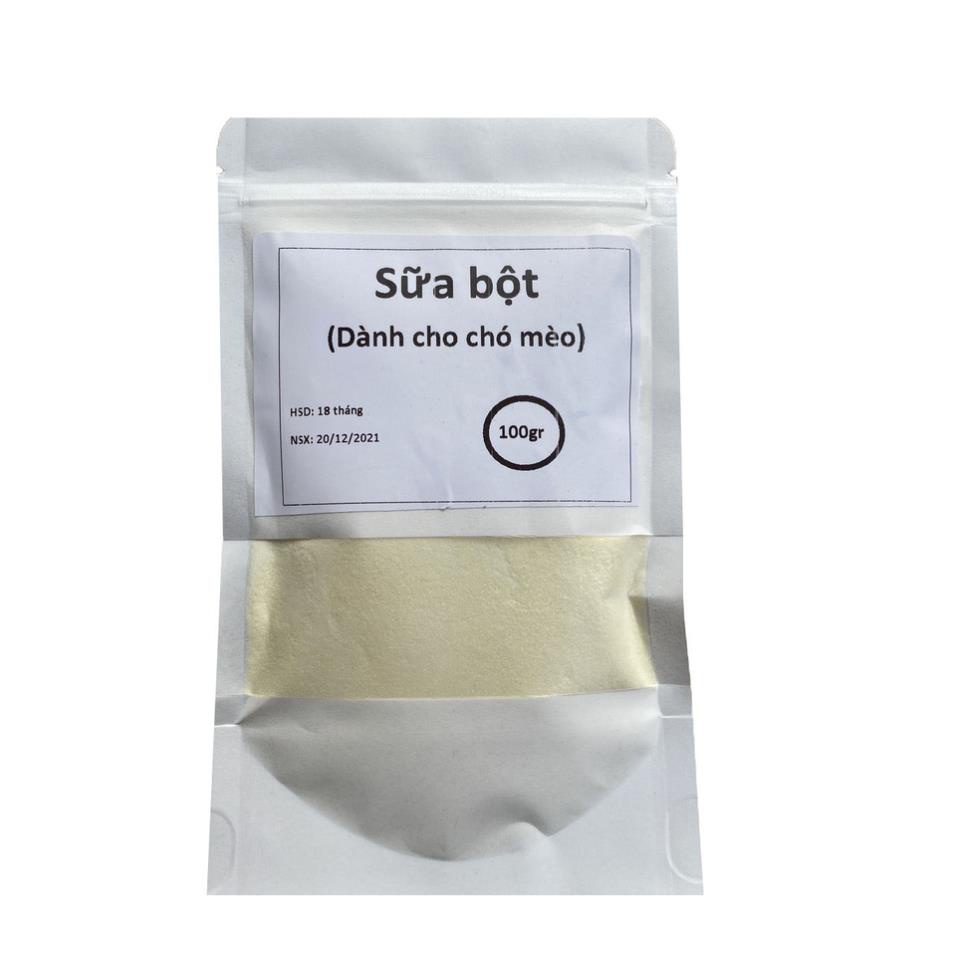 Hanpet - Sữa bột zip 100gr Sữa cho chó mèo dạng bột
