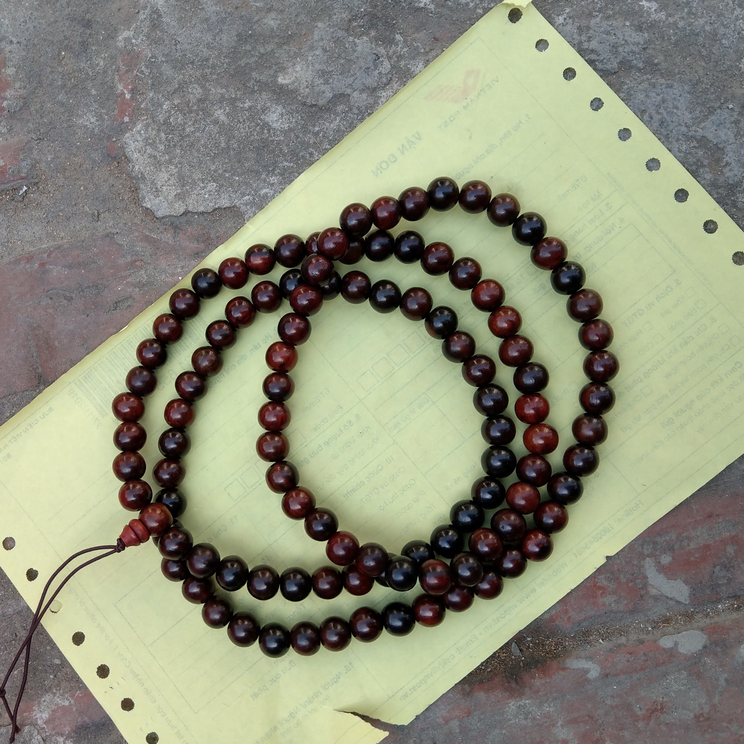 Tràng 108 Hạt - Gỗ Trắc - Size 10mm