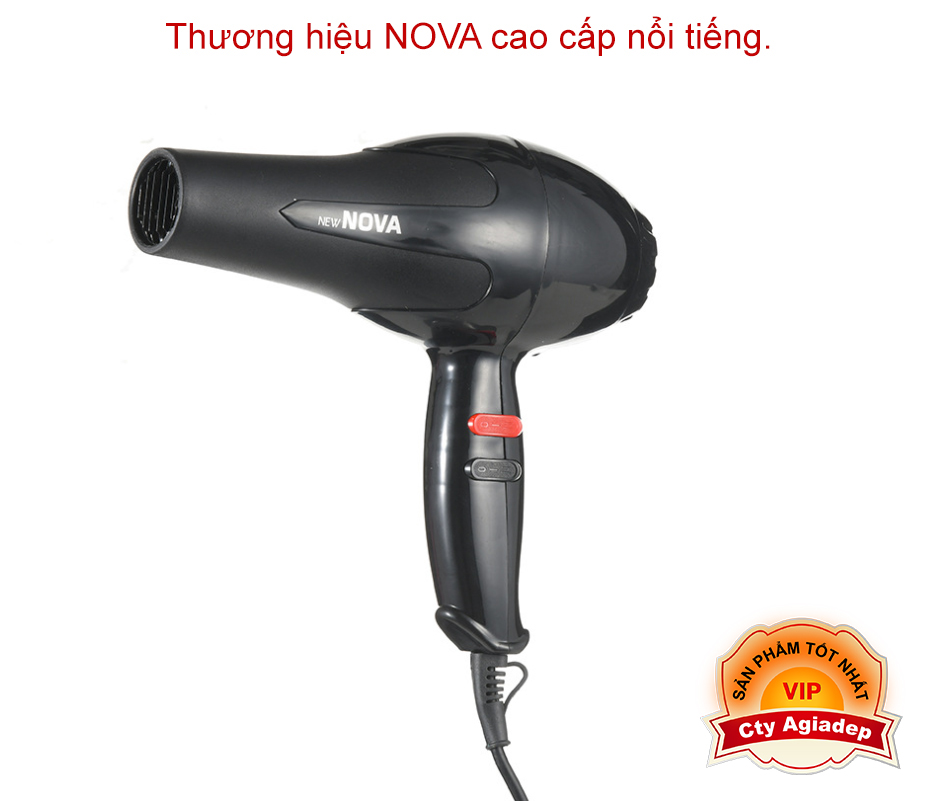 Máy sấy tóc cao cấp NOVA 6130 mạnh mẽ đa năng (Màu Đen)
