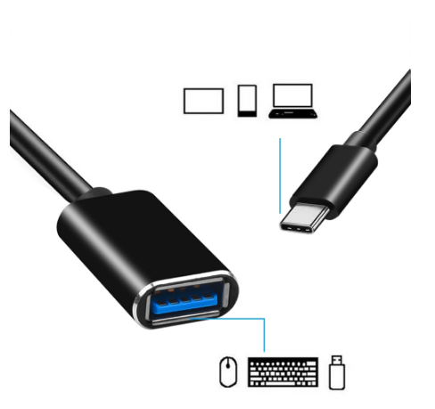 Cáp OTG USB Type C sang USB 2.0 ( cáp loại dài 18cm)