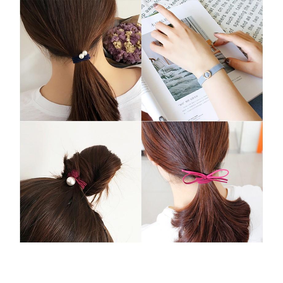 [HCM][Tặng Hộp] Phụ Kiện Tóc Set 12 Dây Buộc Tóc Cột Tóc Cao Cấp Kiểu Hàn Quốc Dễ Thương
