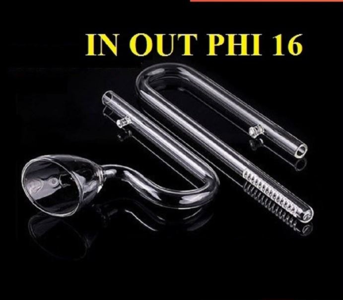IN - OUT Thủy tinh Phi 12 - 16 dùng cho lọc bể thủy sinh