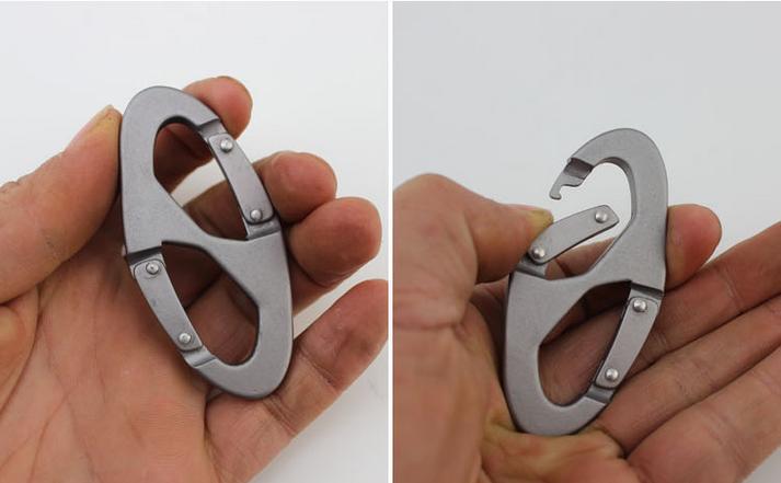 Móc khóa số 8 nhôm 7cm hai đầu (Bạc)