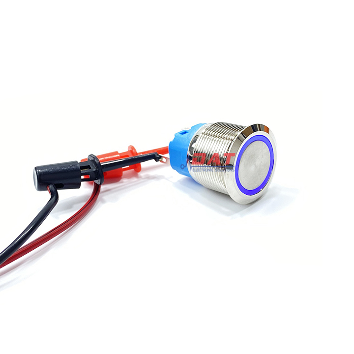 Nút nhấn vòng đèn tự nhả 22mm 12v 24v