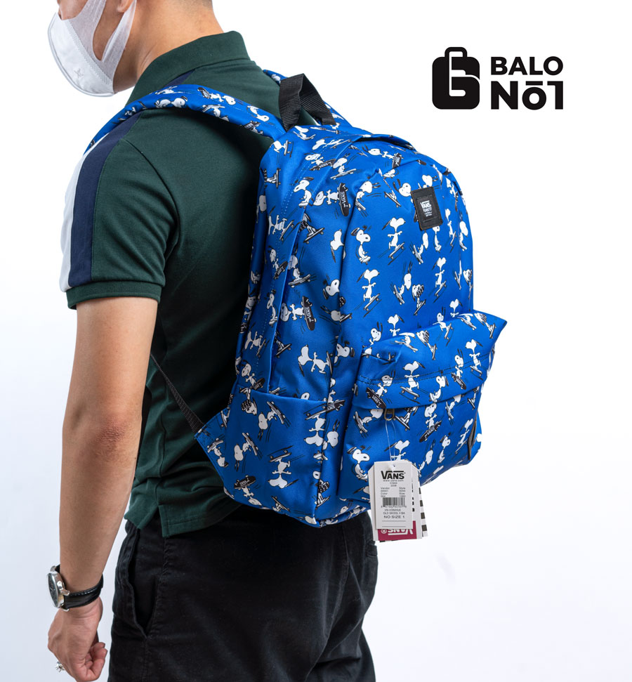 [HCM][ TẶNG KÈM VỚ ] Balo Van.s Peanuts Old Skool Backpack – Blue