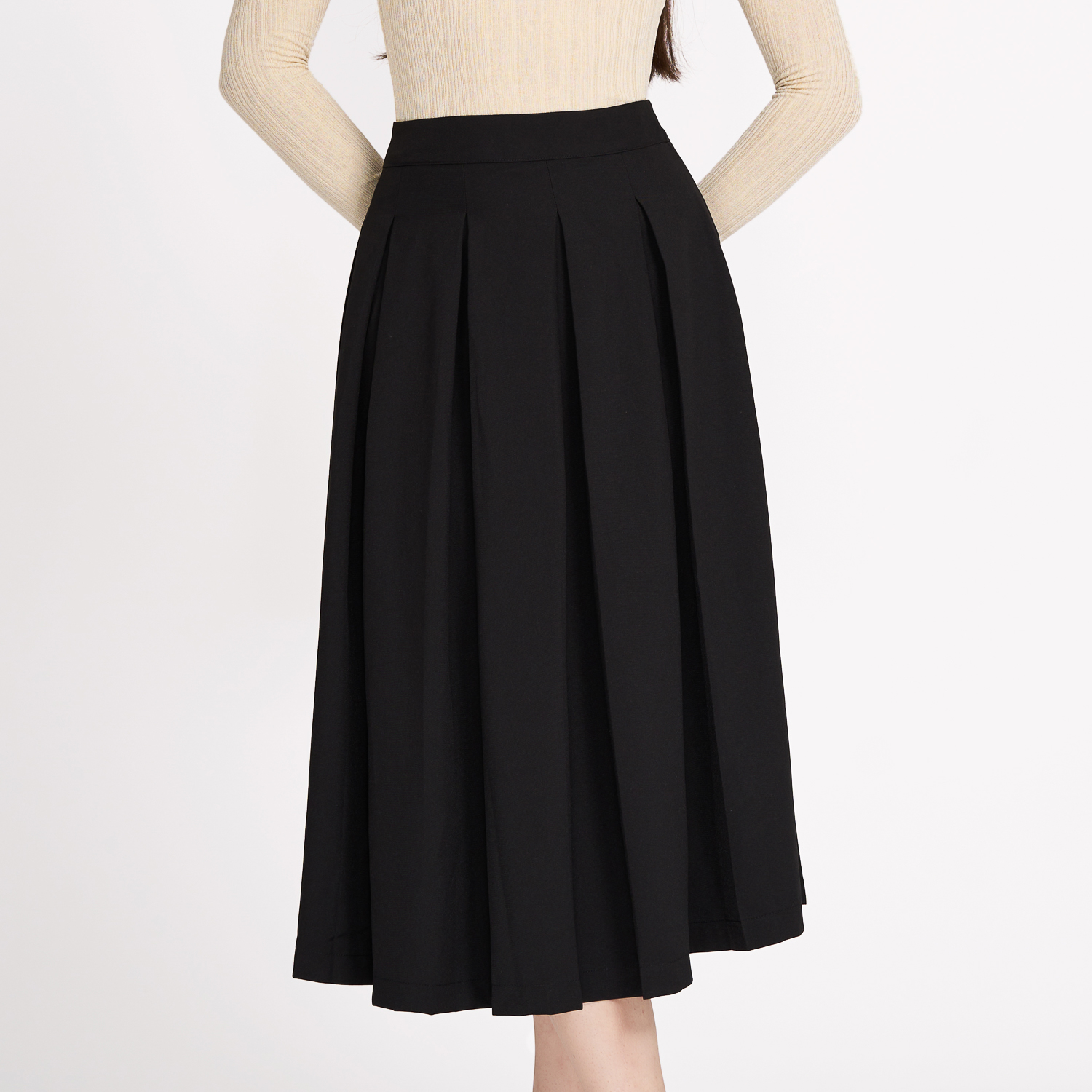 Chân váy midi xếp ly Maybi