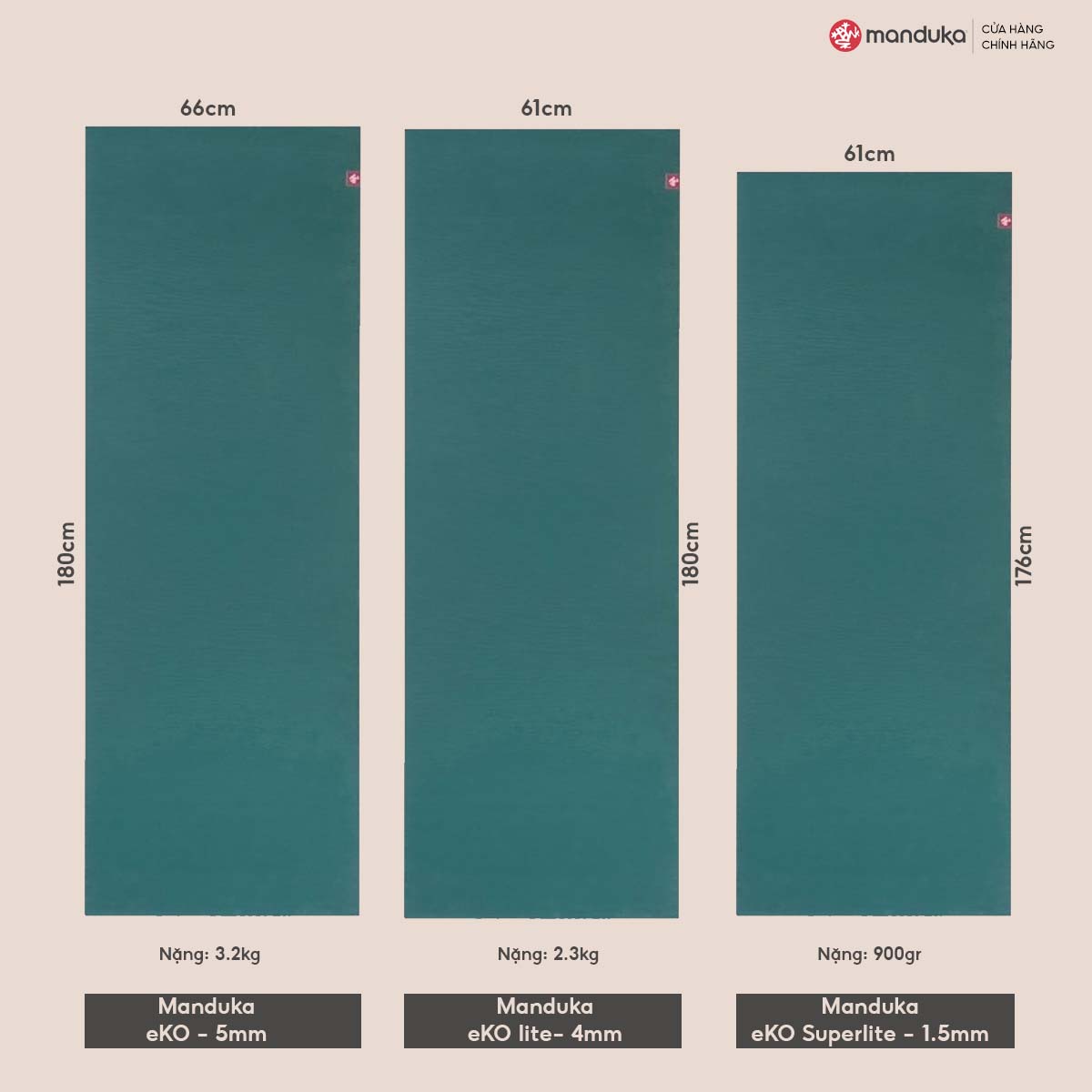 Thảm Tập Yoga Manduka – eKO lite 4mm