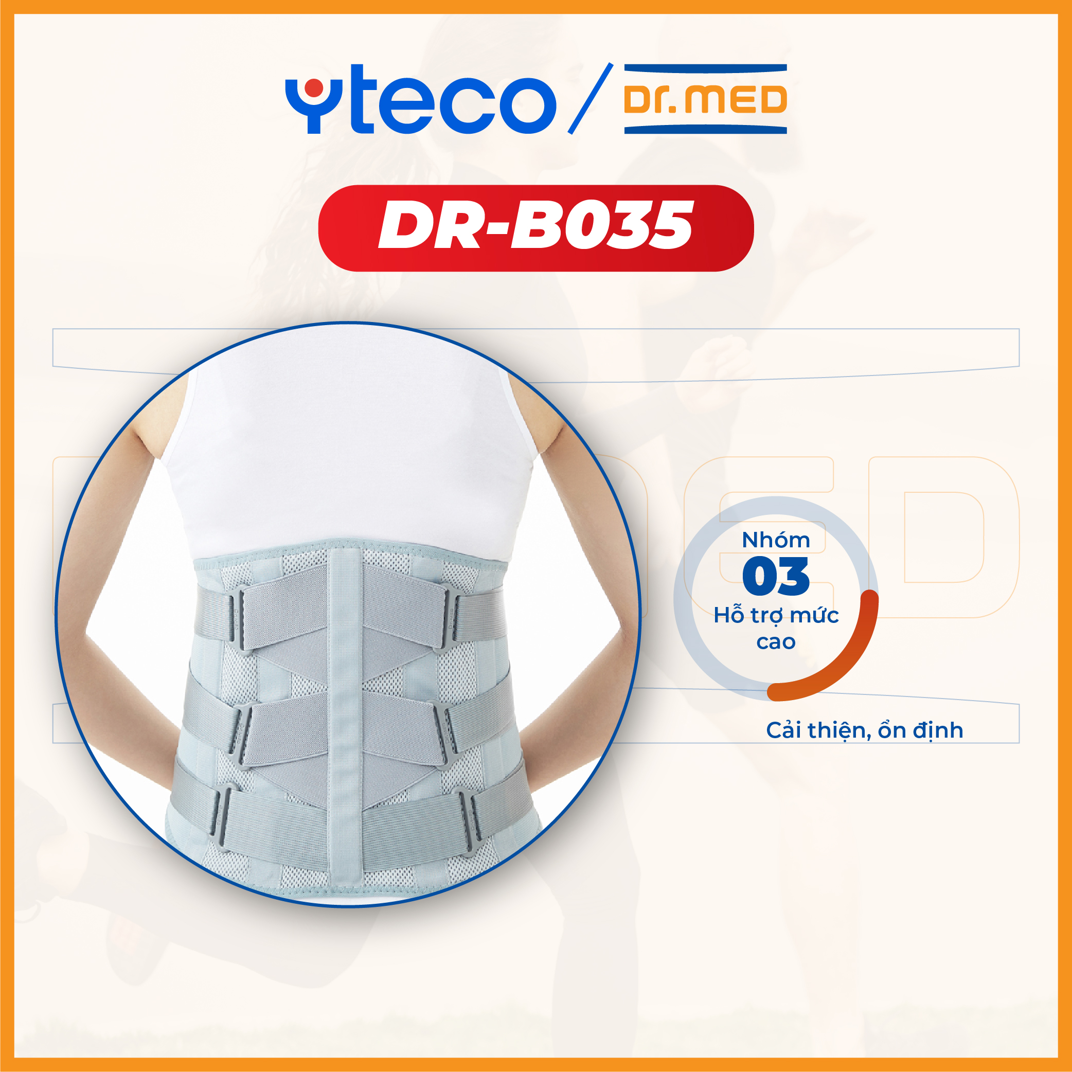 [HCM]Đai lưng dây chéo Dr.MED DR-B035