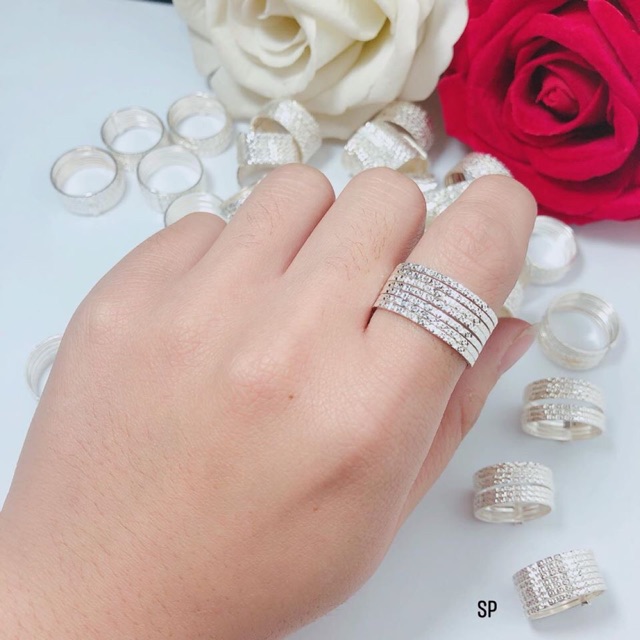 Nhẫn tuần nữ chuẩn bạc ta sáng đẹp - THJ SILVER