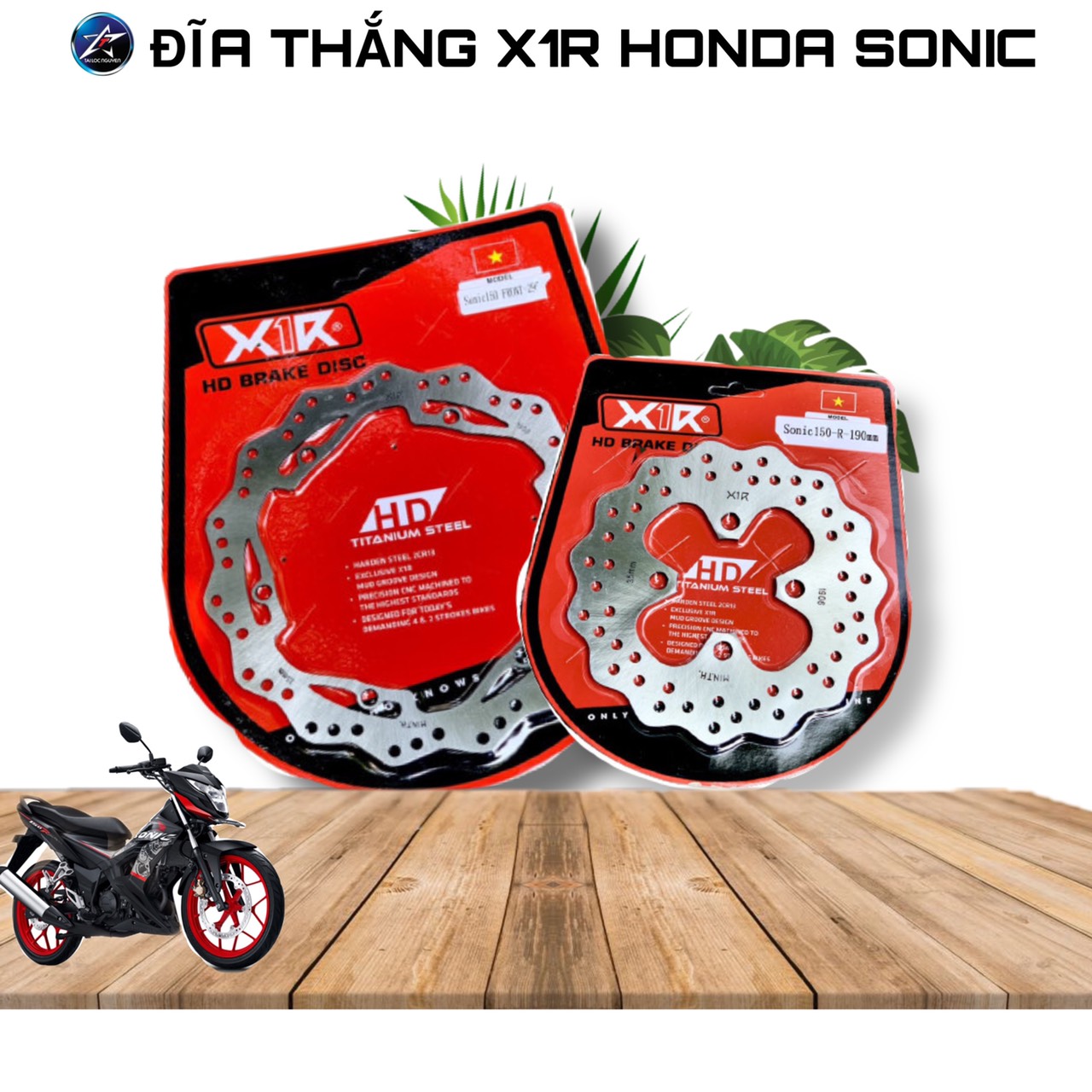 [HCM]CẶP ĐĨA THẮNG X1R DÀNH CHO HONDA SONIC