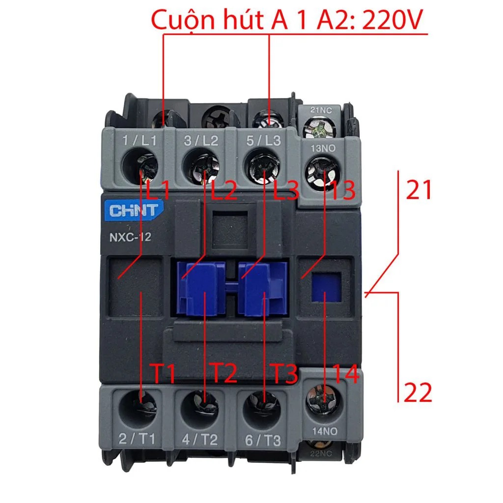 Khởi Động Từ 3 PHA - Contactor Chint NXC 6A/12A/18A/32A/40A (Chint NXC Contactor)