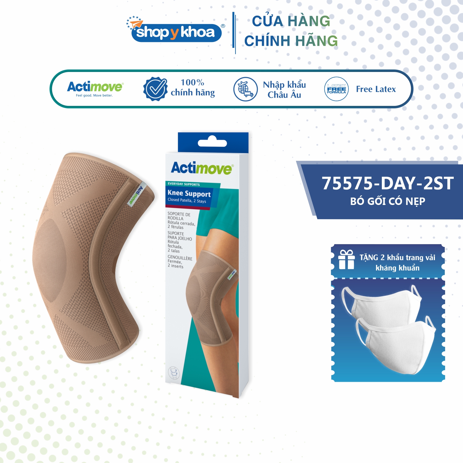 Bó gối có nẹp 75575-day-2st actimove knee support
