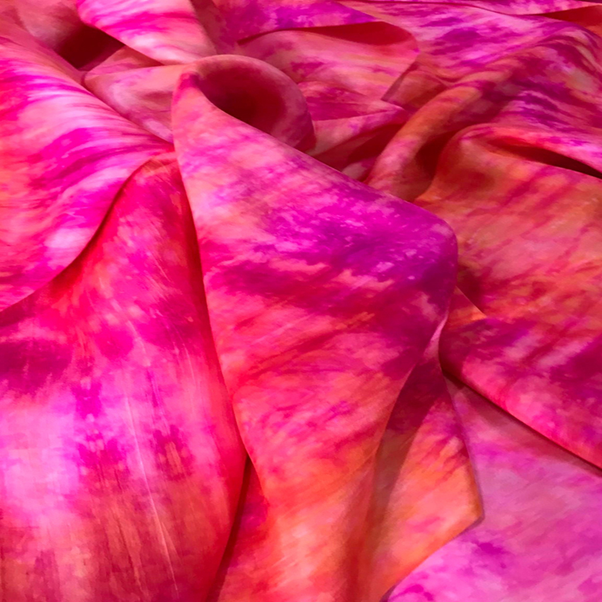 Blue silk fabric, 100% silk is super soft and cool
