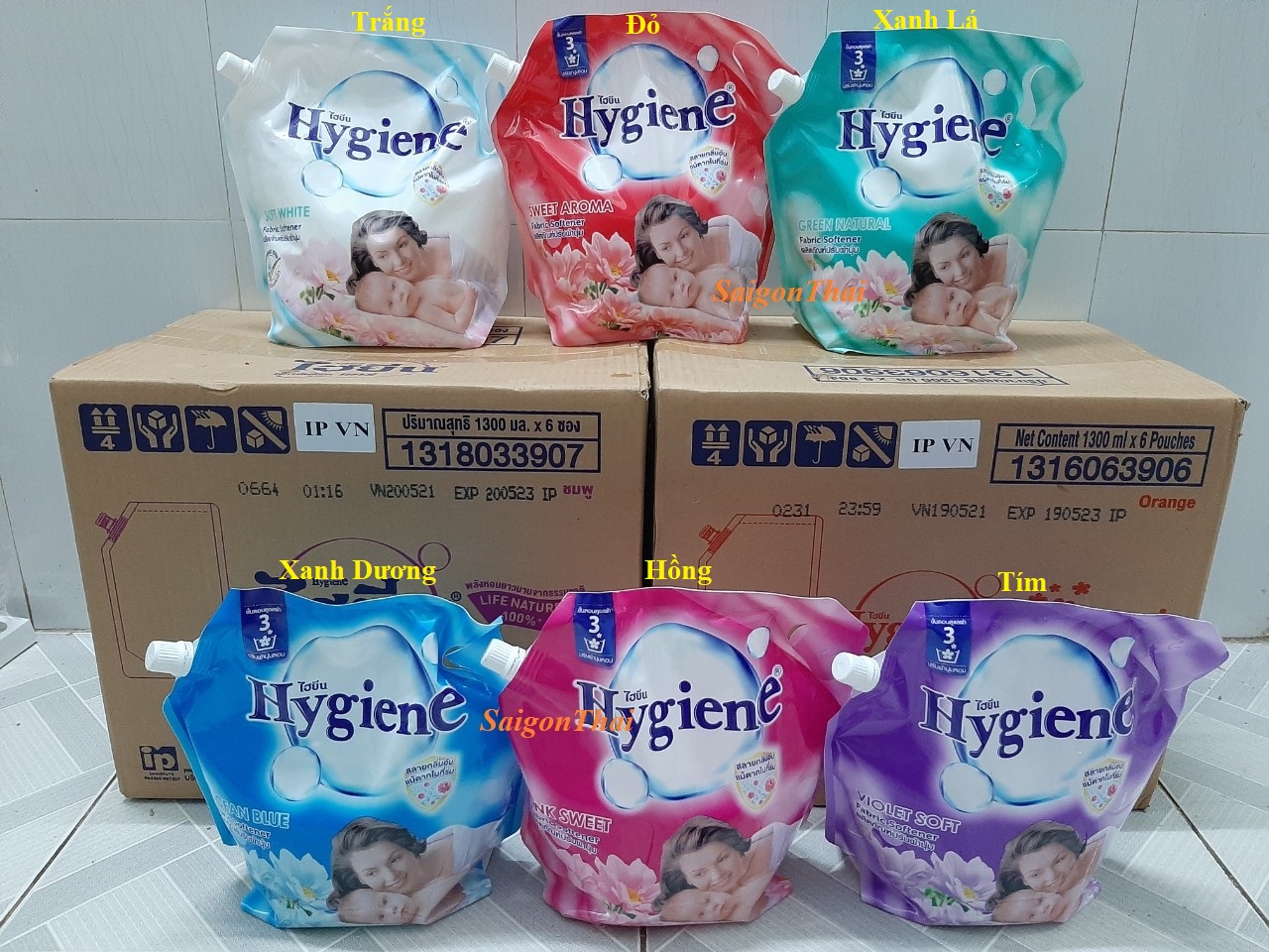 (SGT) Nước xả mềm vải Hygiene 1800ml (1,8 Lít) 100% từ Thái Lan