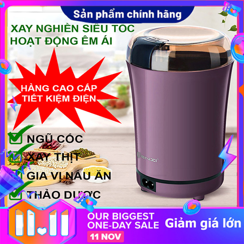 Máy nghiền hạt mini đa năng - Máy xay bột siêu mịn siêu tốc - Xay ngũ cốc, xay cafe, xay gạo, xay hạt khô