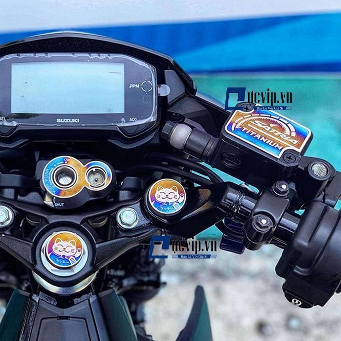 [HCM]Tem Titan Logo Mèo May Mắn Trang Trí Xe Máy MS1898