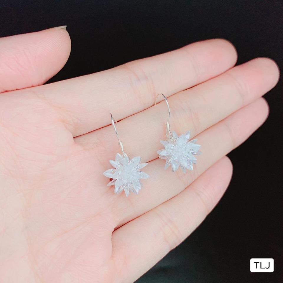 Bông tai bạc đá tuyết
