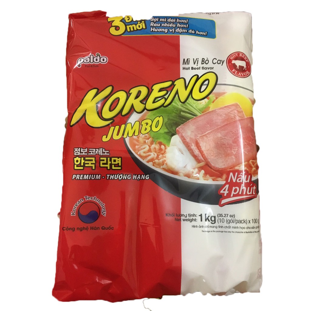 [KoreanMart] 10 GÓI MÌ KORENO HÀN QUỐC 1KG