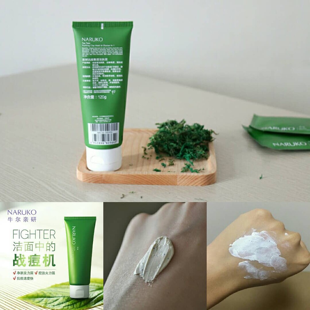 Sữa Rửa Mặt Naruko Tea Tree Purifying Clay Mask & Cleanser In 1 - 120g (Product From Taiwan)