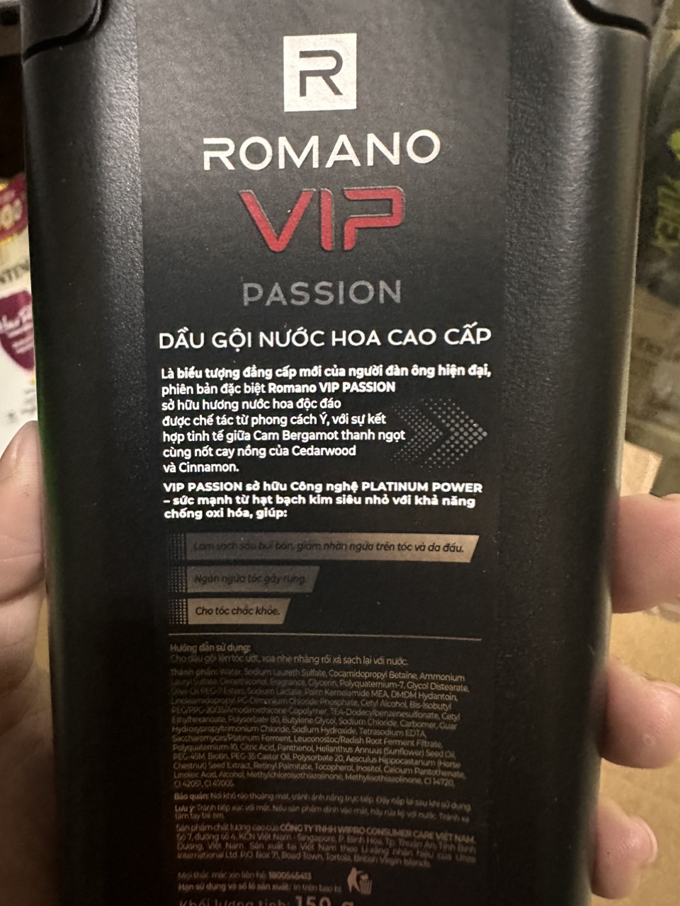 Dầu gội cao cấp Romano Vip 150G HSD 2027