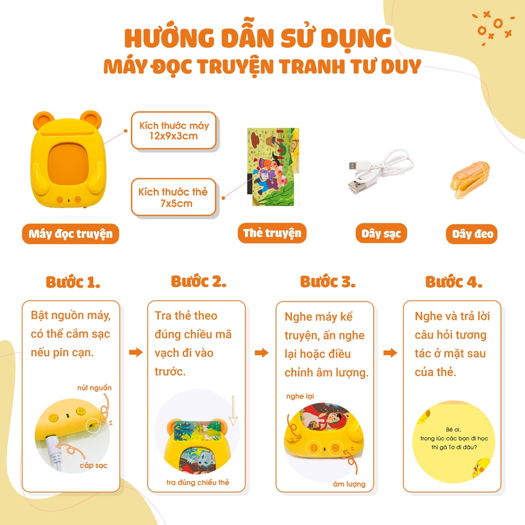 Bộ đọc thẻ flash card cho bé