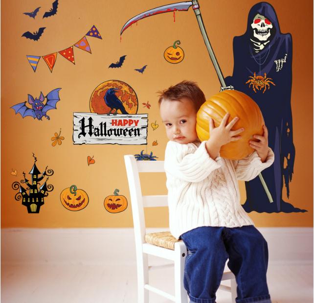 Decal trang trí tường - Halloween Thần Chết