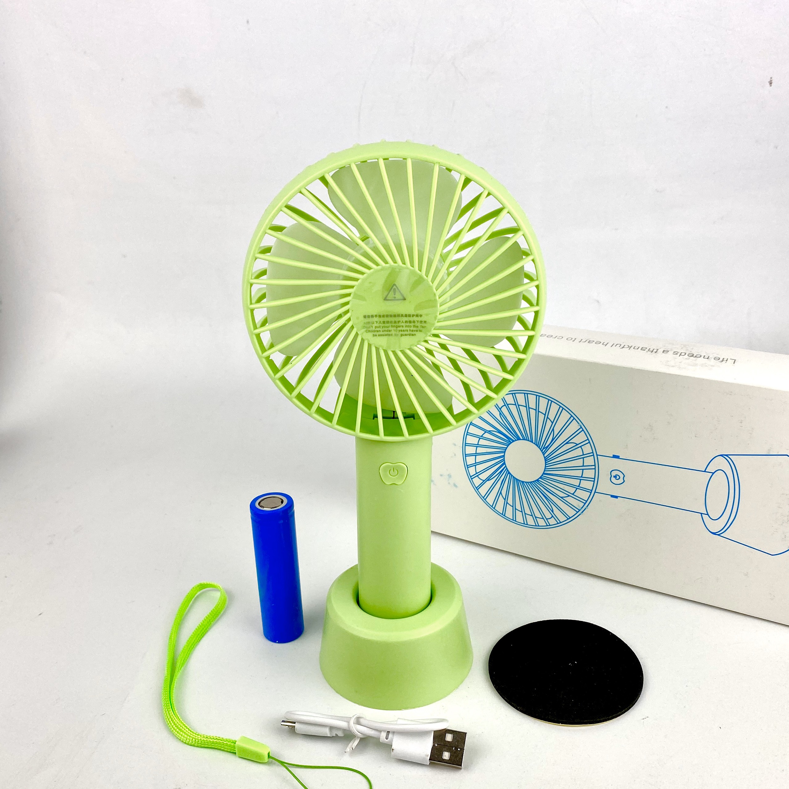 Quạt mini tích điện cầm tay 3 tốc độ