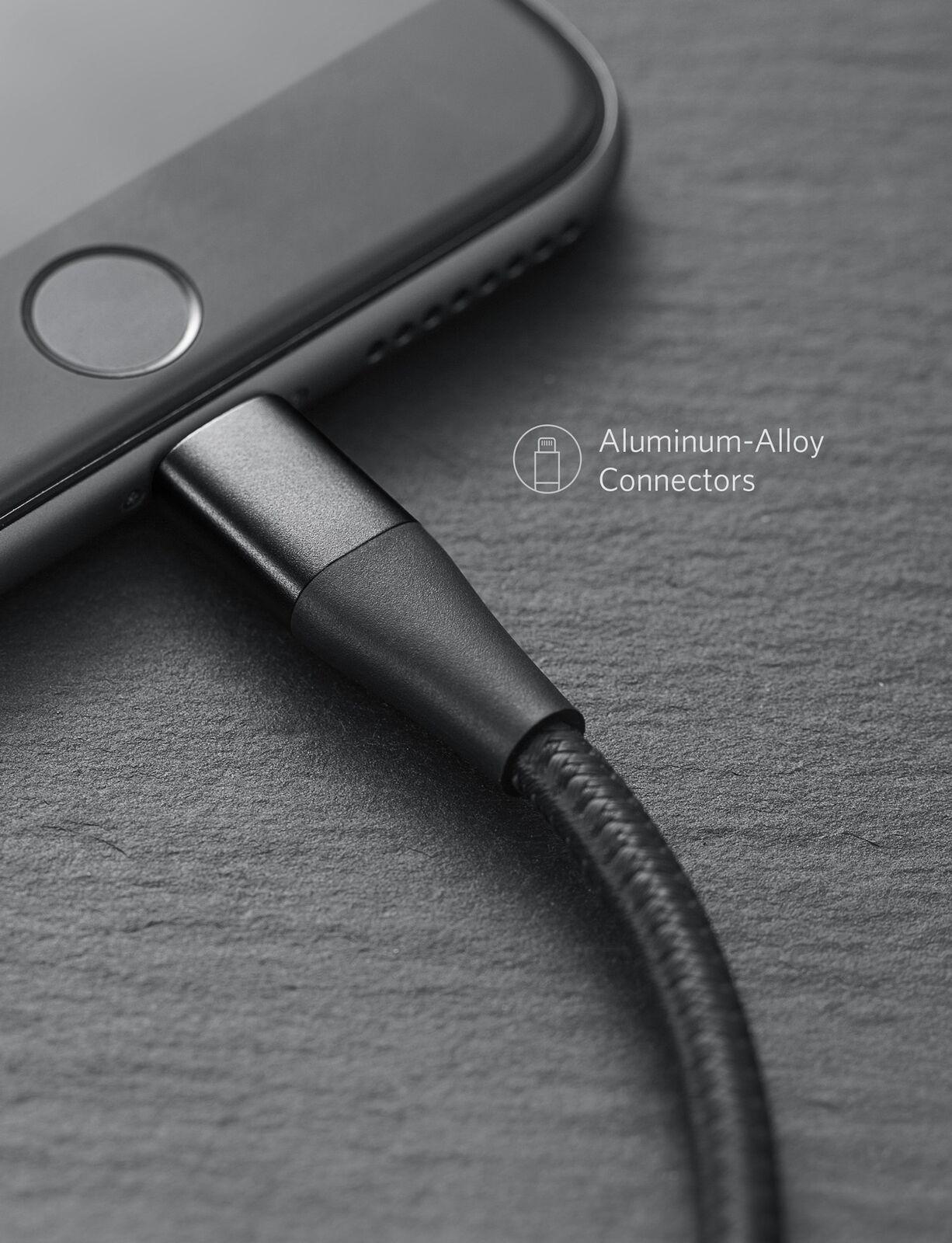 Cáp Lightning Anker - A8452 / A8453  PowerLine+ II - Dài 0.9m và 1.8m Chứng chỉ MFI cho iPhone 5/6/7/8/Plus/X/Xr/Xs/Xs Max