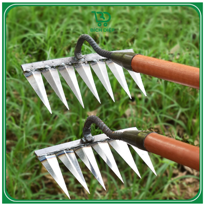 Đầu cào cỏ bằng thép đa năng siêu tiện lợi giúp cào cỏ sạch nhanh chóng, làm vườn siêu nhanh